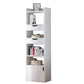 Multiple Colors Modern Style Bookshelf Engineer Wood Bookcase 13"L x 9.8"W x 59.1"H White Clearhalo 'Bookcases' 'furn' 'furn_bookcases' 'Furniture' 'Office Furniture' 5227658