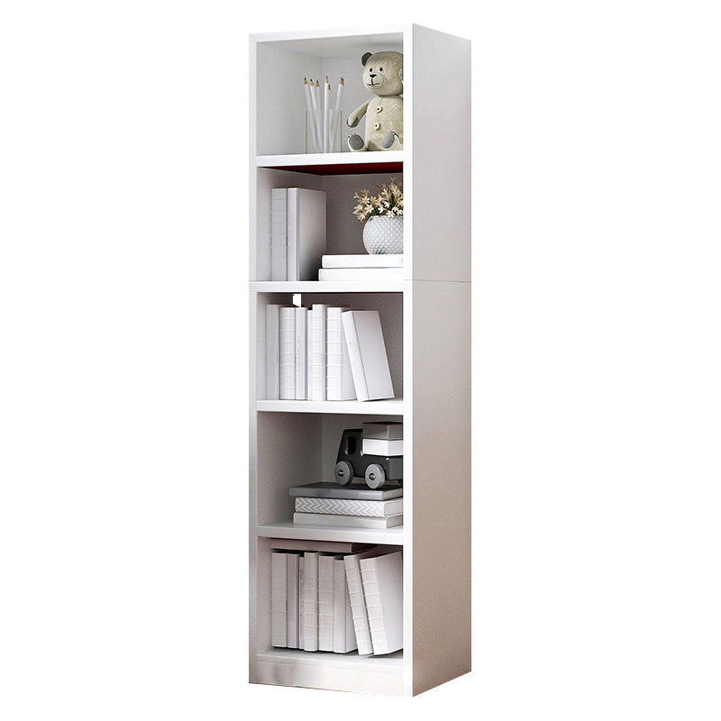 Multiple Colors Modern Style Bookshelf Engineer Wood Bookcase 11.8"L x 9.4"W x 58.3"H White Clearhalo 'Bookcases' 'furn' 'furn_bookcases' 'Furniture' 'Office Furniture' 5227660