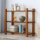 Modern Style Open Back Bookshelf Solid Wood Bookcase for Home