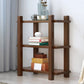 Modern Style Open Back Bookshelf Solid Wood Bookcase for Home