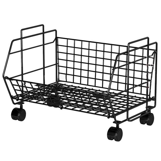 10.43 "W Bookshelf Bookcase de estilo moderno para la oficina de la sala de estudio con ruedas