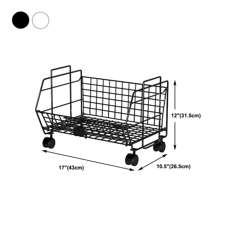 10.43"W Bookshelf Contemporary Style Bookcase for Study Room Office with Casters Clearhalo 'Bookcases' 'furn' 'furn_bookcases' 'Furniture' 'Office Furniture' 5227736