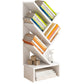 Modern Closed Back Style Bookshelf Engineer Wood Bookcase for Home 11.8"L x 7.1"W x 26.8"H White Clearhalo 'Bookcases' 'furn' 'furn_bookcases' 'Furniture' 'Office Furniture' 5227776