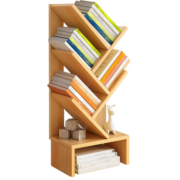 Modern Closed Back Style Bookshelf Engineer Wood Bookcase for Home 11.8"L x 7.1"W x 26.8"H Brown Clearhalo 'Bookcases' 'furn' 'furn_bookcases' 'Furniture' 'Office Furniture' 5227779