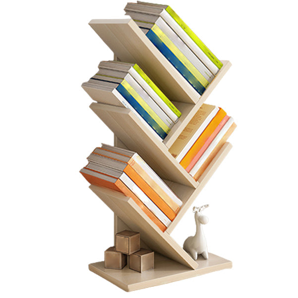 Modern Closed Back Style Bookshelf Engineer Wood Bookcase for Home 11.8"L x 6.7"W x 20.9"H Natural Clearhalo 'Bookcases' 'furn' 'furn_bookcases' 'Furniture' 'Office Furniture' 5227781