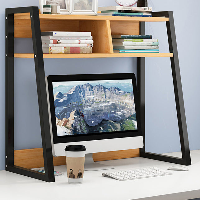 Étagère contemporaine bibliothèque en métal et étagère de livre en bois pour salle d'étude