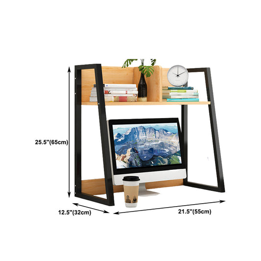 Contemporary Shelf Bookcase Metal and Wooden Book Shelf for Study Room