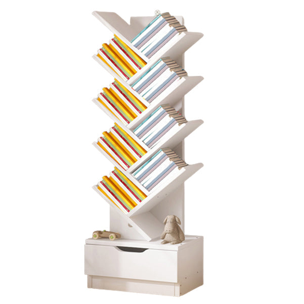 Multiple Colors Modern Style Bookshelf Wood Bookcase for Home