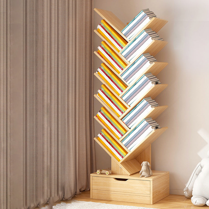Multiple Colors Modern Style Bookshelf Wood Bookcase for Home