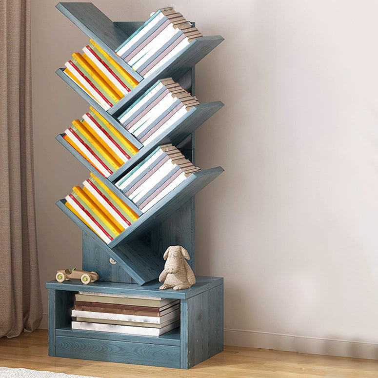 Multiple Colors Modern Style Bookshelf Wood Bookcase for Home
