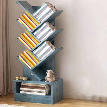 Multiple Colors Modern Style Bookshelf Wood Bookcase for Home