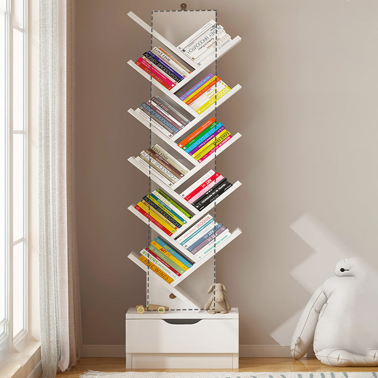 Multiple Colors Modern Style Bookshelf Wood Bookcase for Home