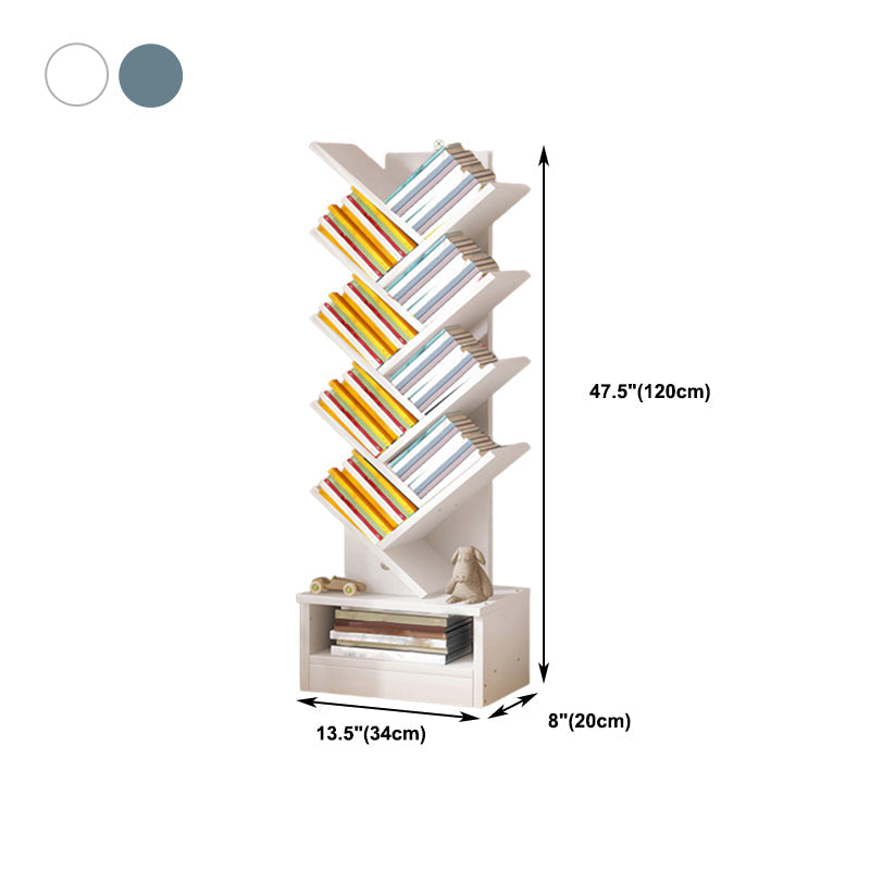 Multiple Colors Modern Style Bookshelf Wood Bookcase for Home