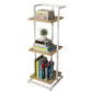 Open Back Modern Style Bookshelf Wood Bookcase for Home Office