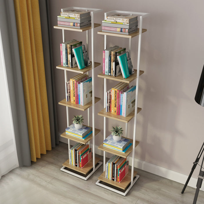 Open Back Modern Style Bookshelf Wood Bookcase for Home Office
