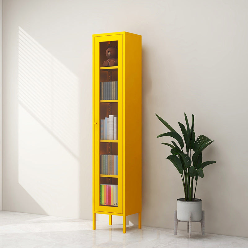 Multiple Colors Modern Style Bookshelf, Metal Bookcase for Home