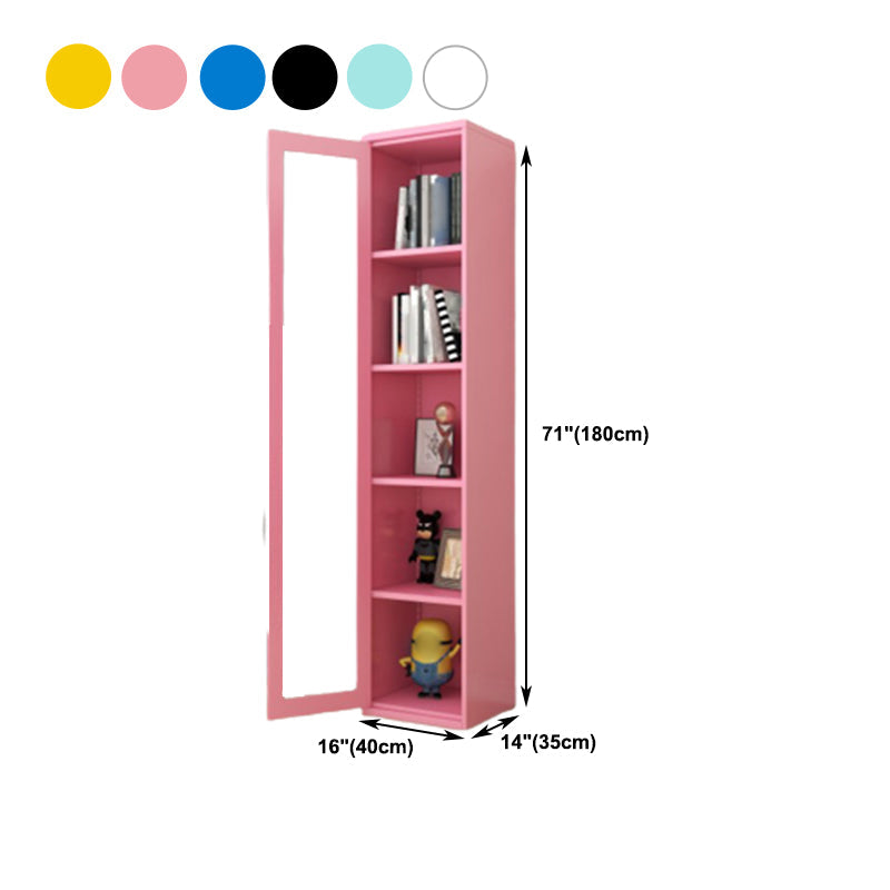 Multiple Colors Modern Style Bookshelf, Metal Bookcase for Home