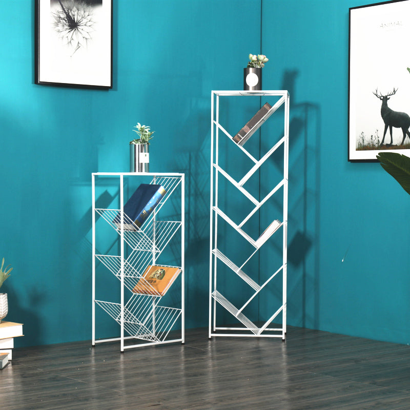 9.84 "W Libris de librairie Bibliothèque blanche de style contemporain pour le bureau à domicile