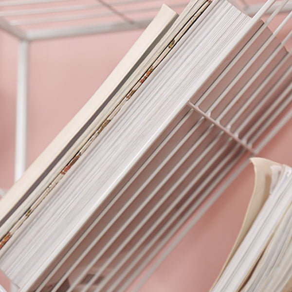 9.84 "W Libris de librairie Bibliothèque blanche de style contemporain pour le bureau à domicile