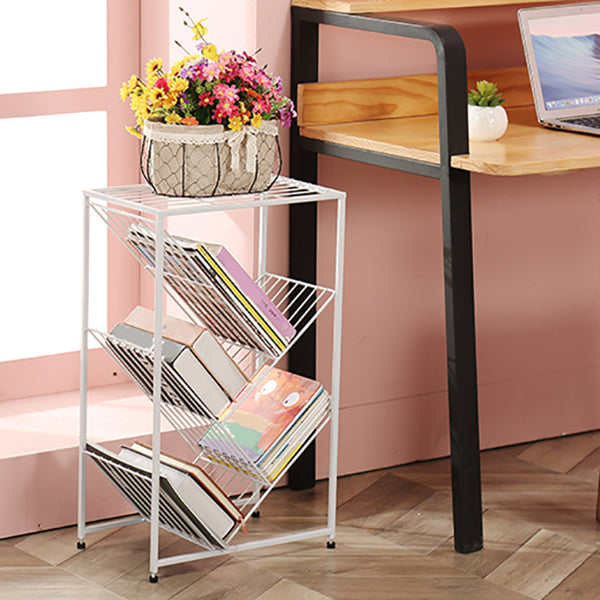 9.84 "W Libris de librairie Bibliothèque blanche de style contemporain pour le bureau à domicile