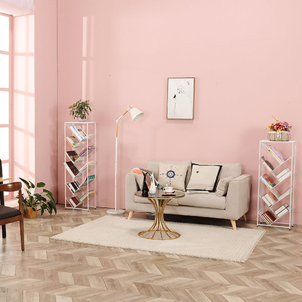 9.84 "W Libris de librairie Bibliothèque blanche de style contemporain pour le bureau à domicile