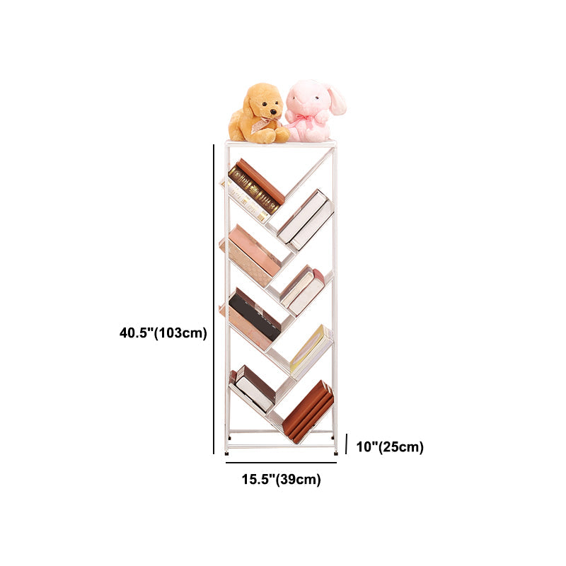 9.84 "W Libris de librairie Bibliothèque blanche de style contemporain pour le bureau à domicile