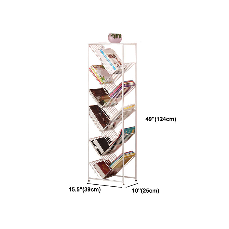 9.84 "W Libris de librairie Bibliothèque blanche de style contemporain pour le bureau à domicile
