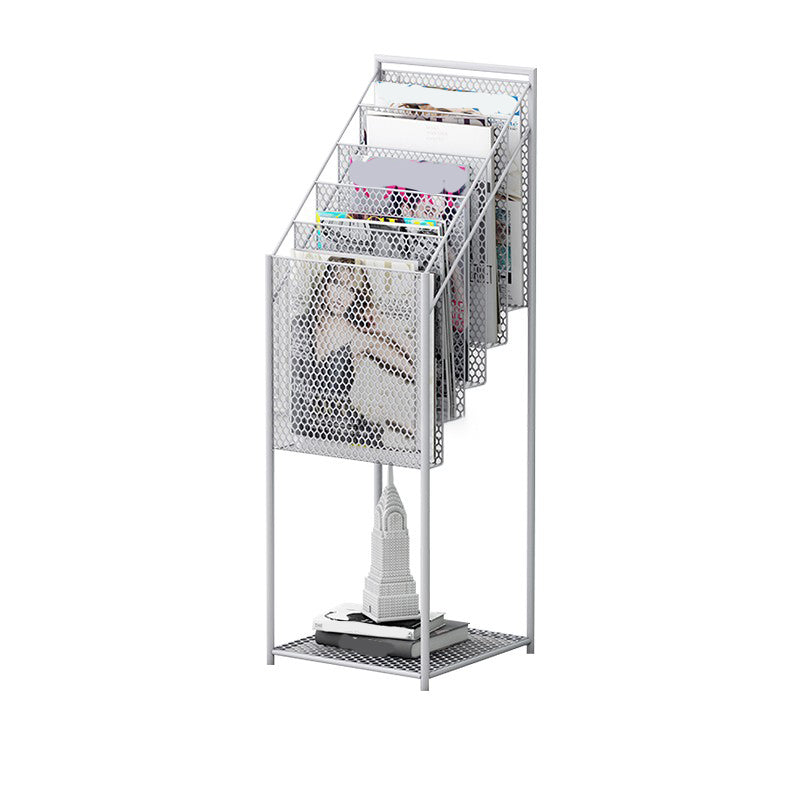 Bibliothèque étape de style contemporain metal fermé à l'arrière, 36,6 "H x 11,8" W