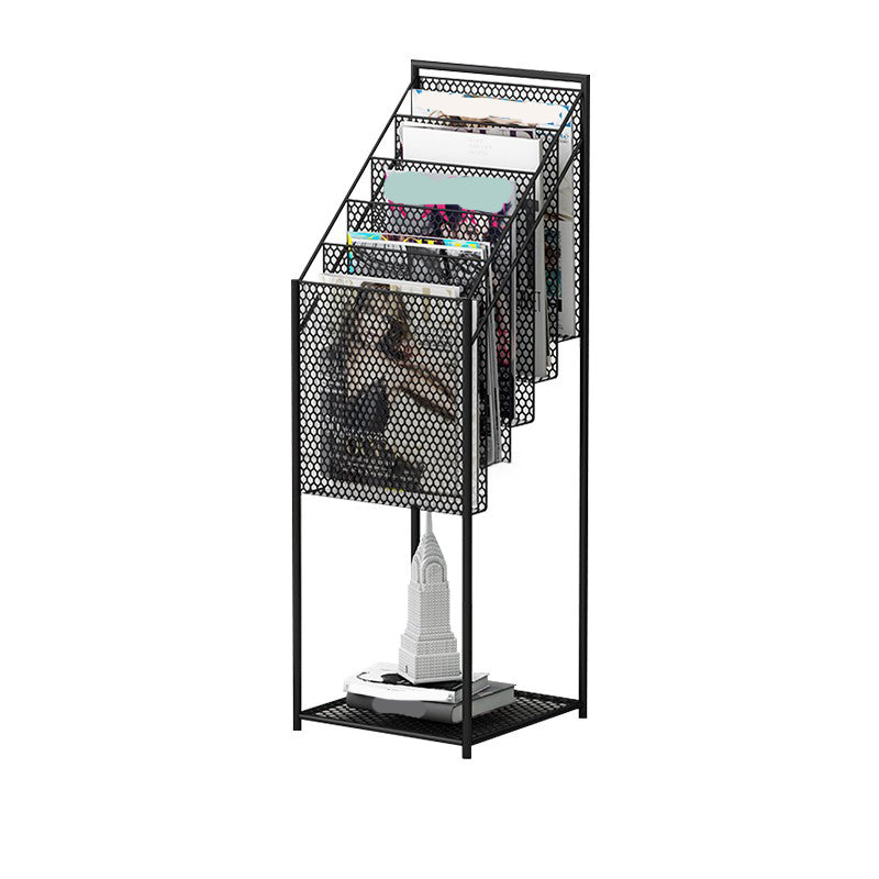 Bibliothèque étape de style contemporain metal fermé à l'arrière, 36,6 "H x 11,8" W