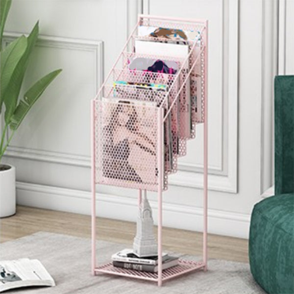 Bibliothèque étape de style contemporain metal fermé à l'arrière, 36,6 "H x 11,8" W