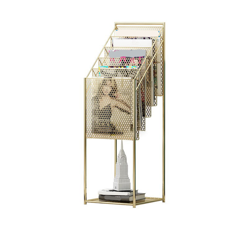 Bibliothèque étape de style contemporain metal fermé à l'arrière, 36,6 "H x 11,8" W