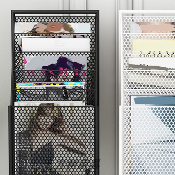 Bibliothèque étape de style contemporain metal fermé à l'arrière, 36,6 "H x 11,8" W