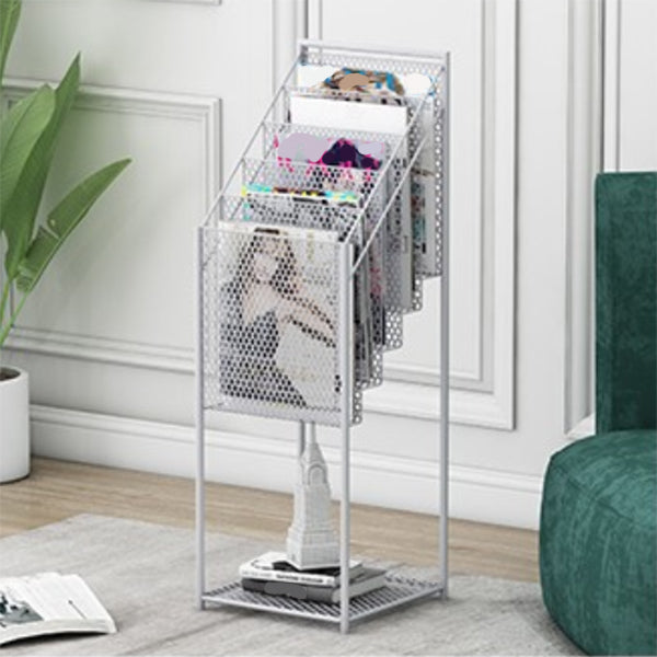 Bibliothèque étape de style contemporain metal fermé à l'arrière, 36,6 "H x 11,8" W