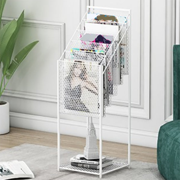 Bibliothèque étape de style contemporain metal fermé à l'arrière, 36,6 "H x 11,8" W