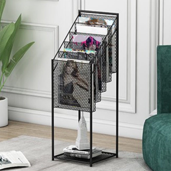 Bibliothèque étape de style contemporain metal fermé à l'arrière, 36,6 "H x 11,8" W