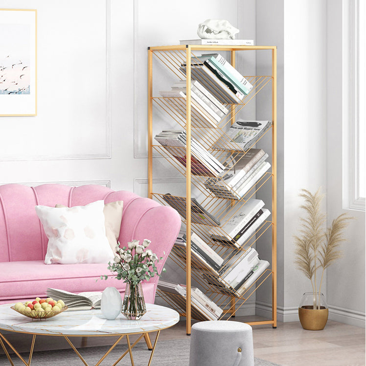 Modern Style Bookcase Open Back Metal Vertical Bookshelf for Home Clearhalo 'Bookcases' 'furn' 'furn_bookcases' 'Furniture' 'Office Furniture' 5228045