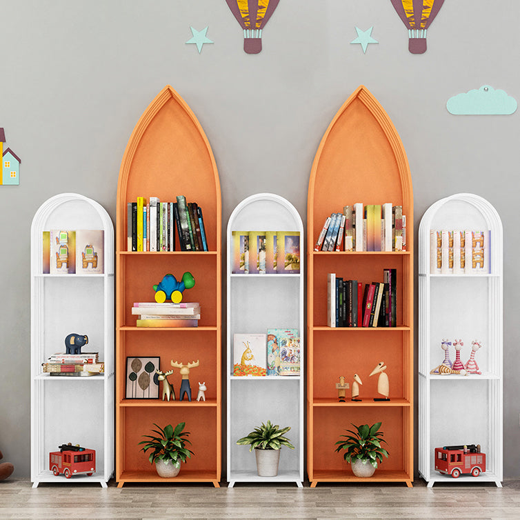 Modern Style Bookcase Closed Back Metal Vertical Bookshelf for Home