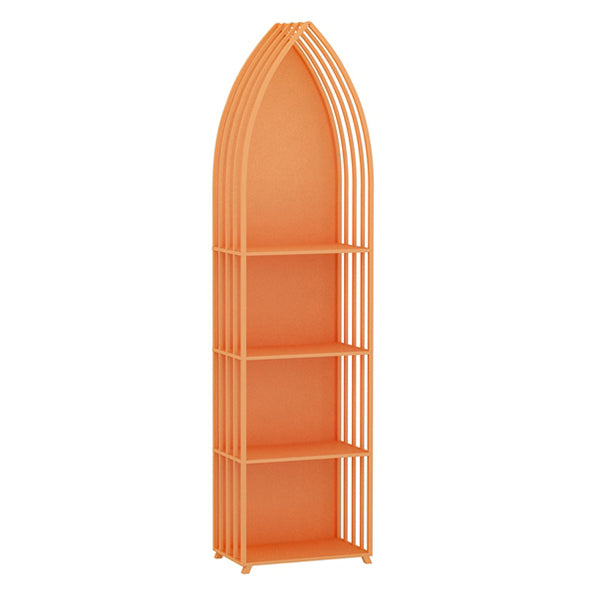 Modern Style Bookcase Closed Back Metal Vertical Bookshelf for Home