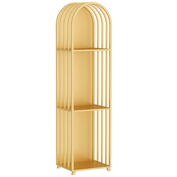 Modern Style Bookcase Closed Back Metal Vertical Bookshelf for Home