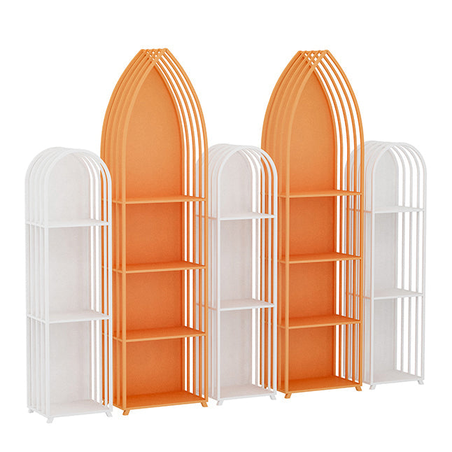 Modern Style Bookcase Closed Back Metal Vertical Bookshelf for Home