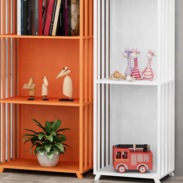 Modern Style Bookcase Closed Back Metal Vertical Bookshelf for Home