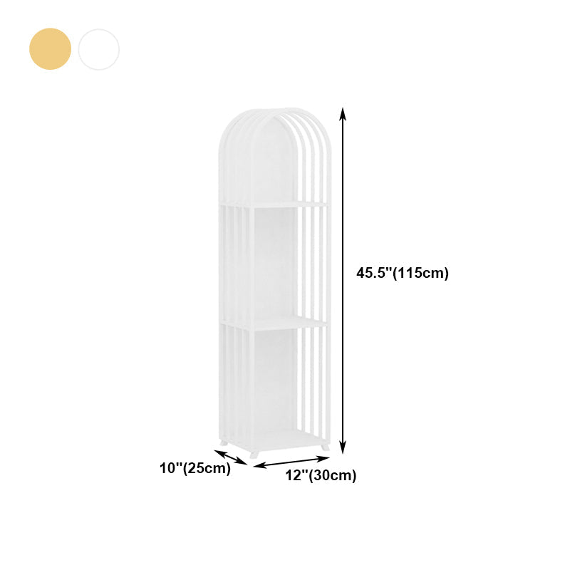 Modern Style Bookcase Closed Back Metal Vertical Bookshelf for Home