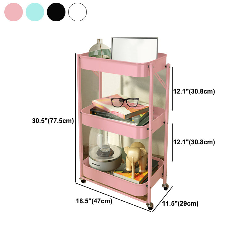 Hedendaagse metal etagere boekenplank stapelbare open boekenkast met caster wielen