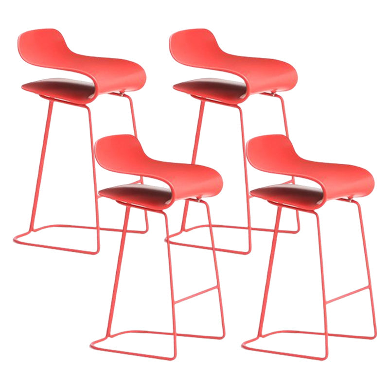 Taburete de barra de plástico de barra de metal de estilo nórdico para cocina para cocina