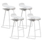 Taburete de barra de plástico de barra de metal de estilo nórdico para cocina para cocina