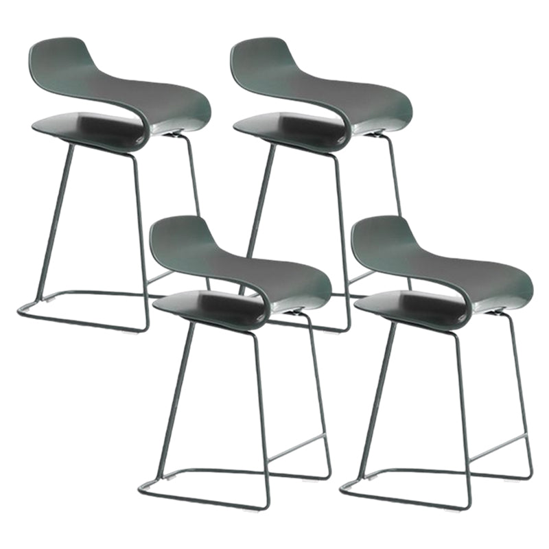 Taburete de barra de plástico de barra de metal de estilo nórdico para cocina para cocina