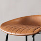 Taburetes de taburetes de cuero de estilo industrial con base de metal para el hogar