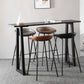 Taburetes de taburetes de cuero de estilo industrial con base de metal para el hogar