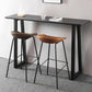 Taburetes de taburetes de cuero de estilo industrial con base de metal para el hogar