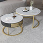 Frame Base Design Marble Metal Iron Black Base Round Coffee Table White Clearhalo 'Coffee & Accent Tables' 'Coffee Tables' 'coffee_tables' 'furn' 'furn_coffee_tables' 'Furniture' 'Living Room Furniture' 5231031